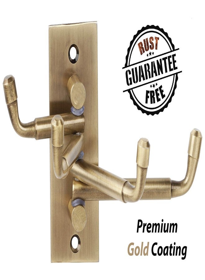 DOCOSS Flexible Antique Brass Cloth Hanger for Wall Hooks for Hanging Cloth Hook and Towel Hangers,Door Hangers,Movable Hook -Pack of 2 - Image 2